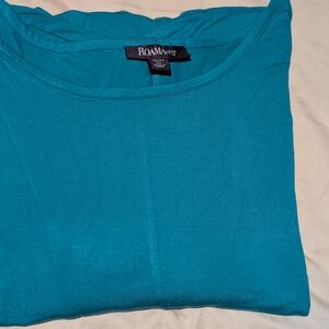 Roamans Vibrant Teal Blouse